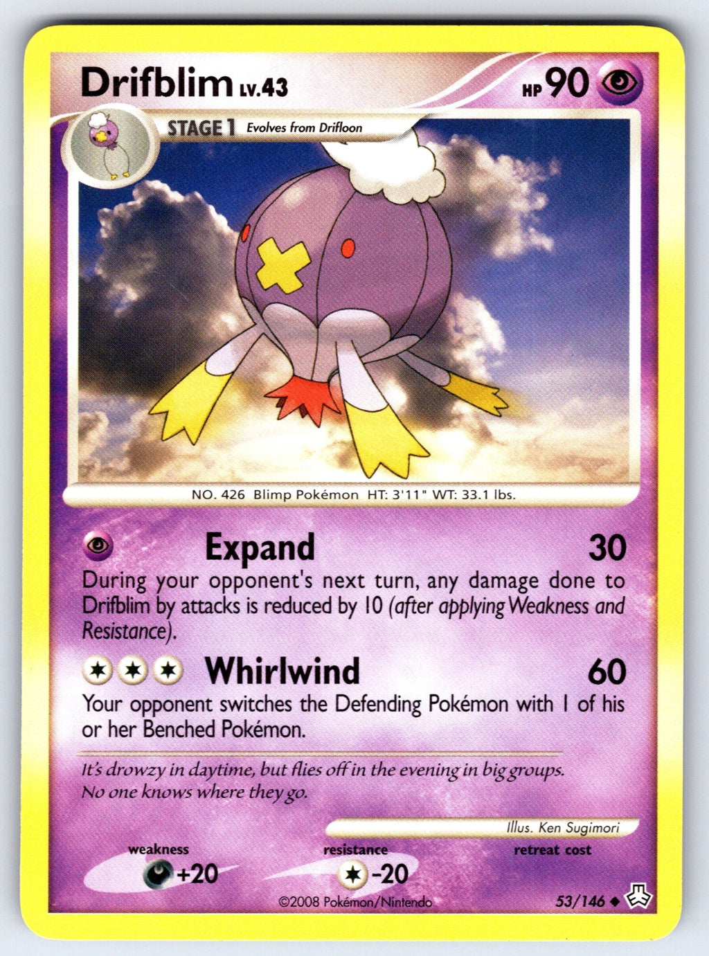 Drifblim Uncommon Legends Awakened 53/146 LP 2008
