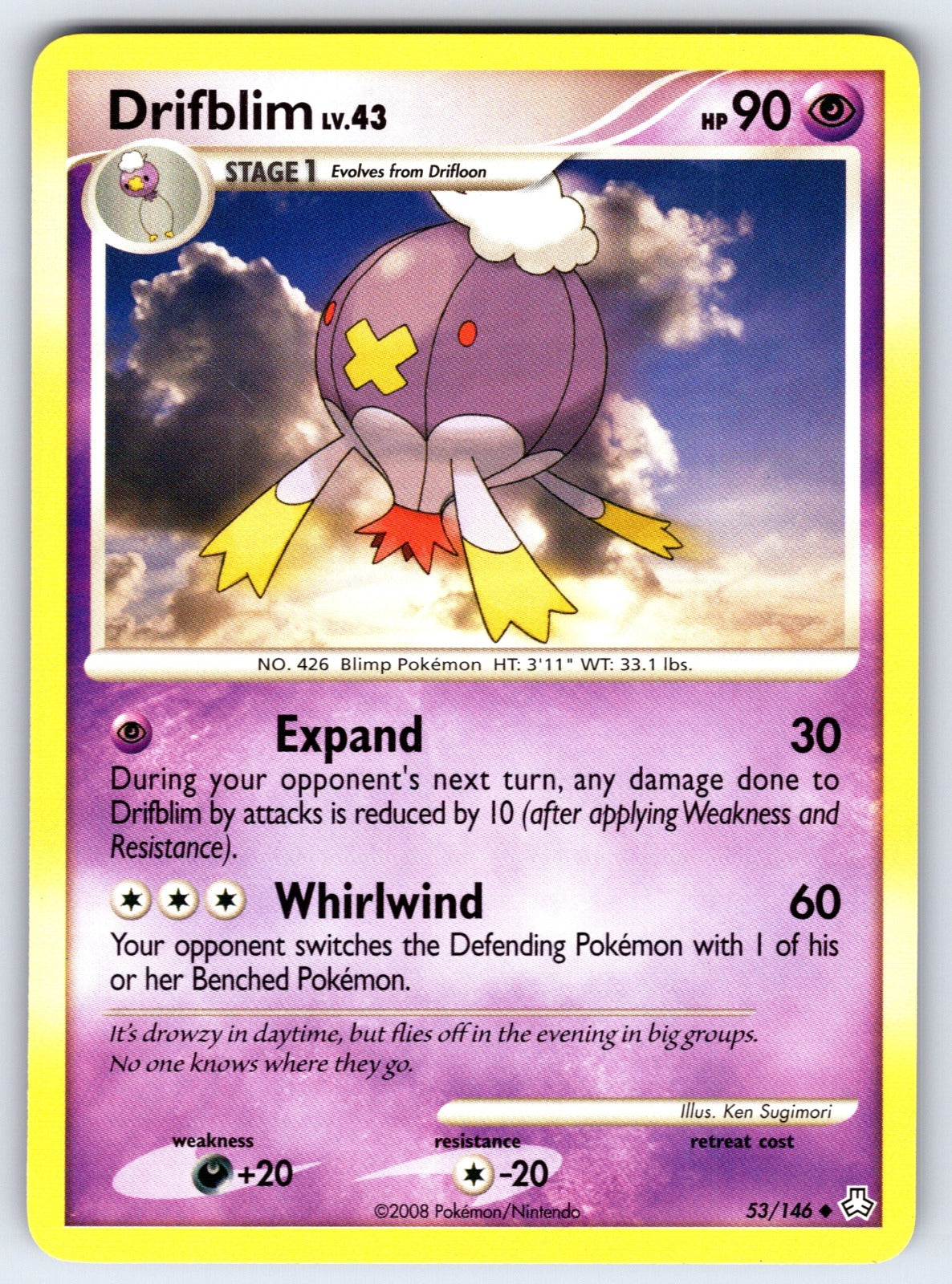 Drifblim Uncommon Legends Awakened 53/146 LP 2008