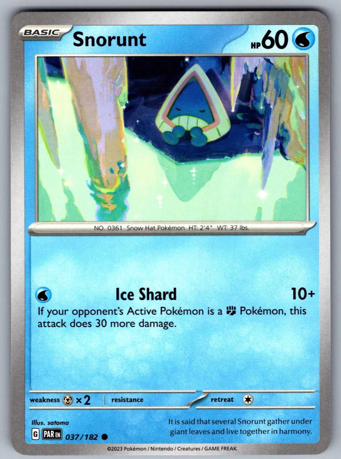 Snorunt Common SV04: Paradox Rift 037/182 NM 2023