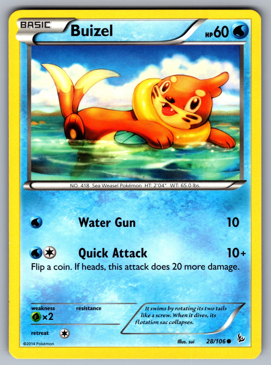 Buizel Common XY - Flashfire 28/106 LP 2014