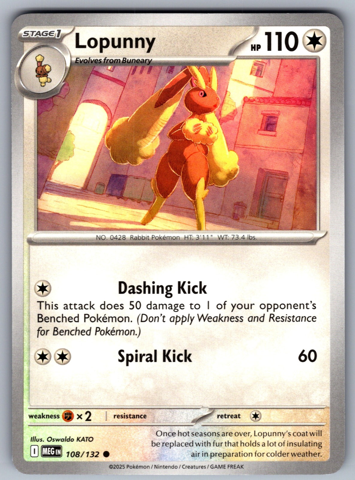 Lopunny Common ME01: Mega Evolution 108/132 NM 2025