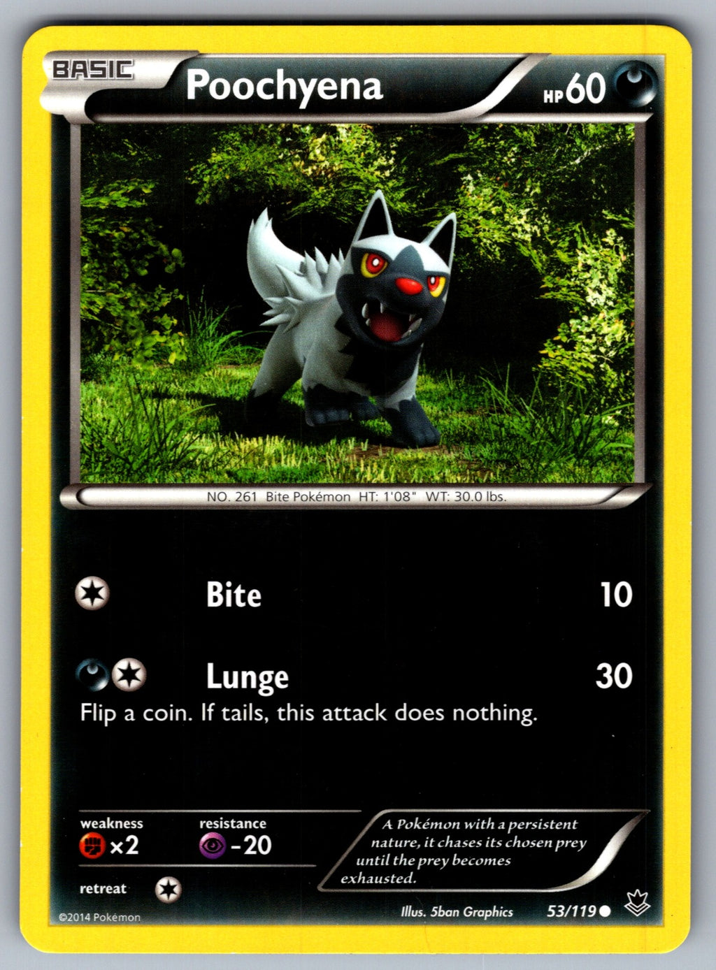 Poochyena Common XY - Phantom Forces 53/119 LP 2014