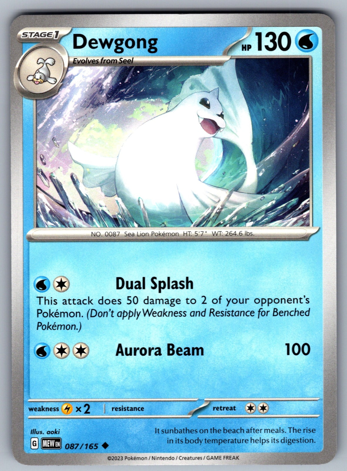 Dewgong Uncommon SV: Scarlet & Violet 151 087/165 NM 2023