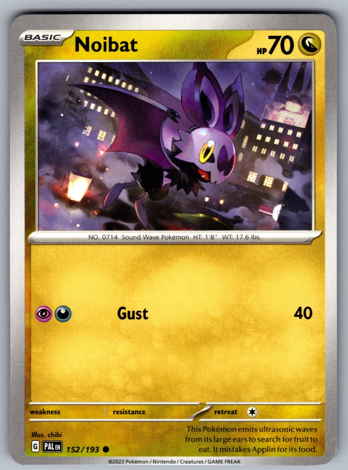 Noibat Common SV02: Paldea Evolved 152/193 NM 2023