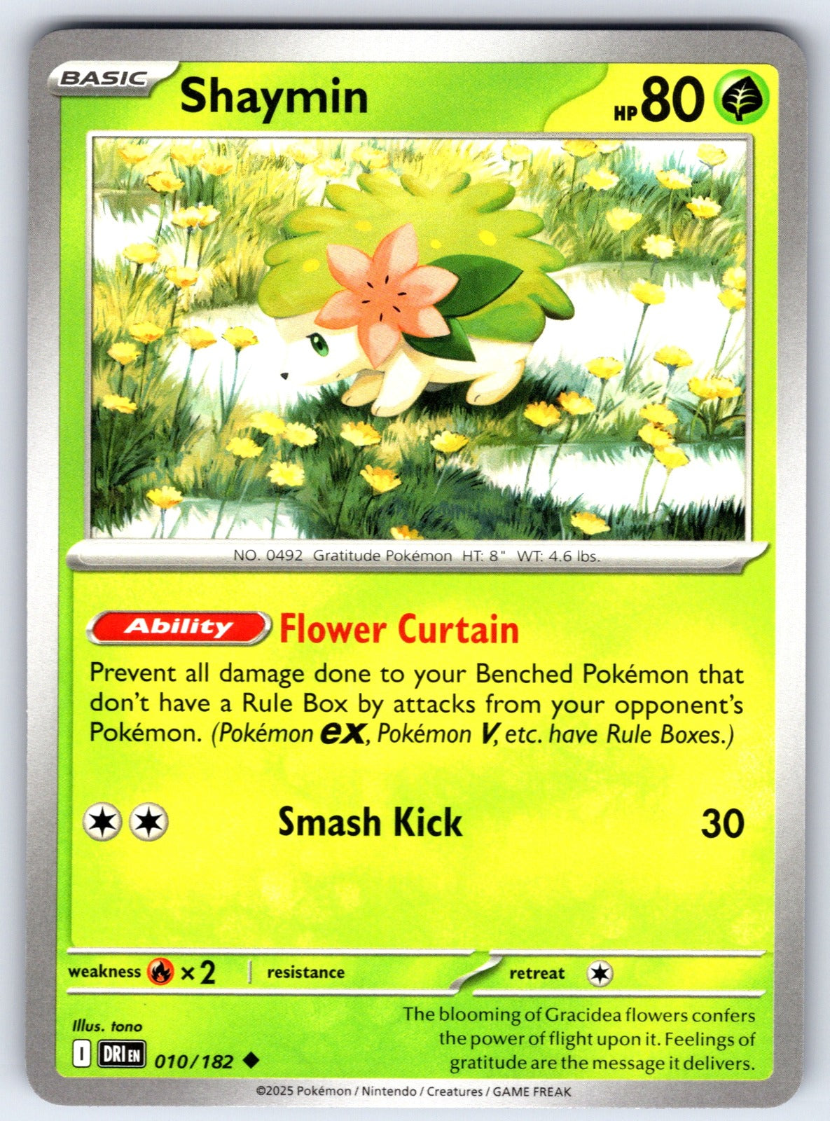 Shaymin Uncommon SV10: Destined Rivals 010/182 NM 2025