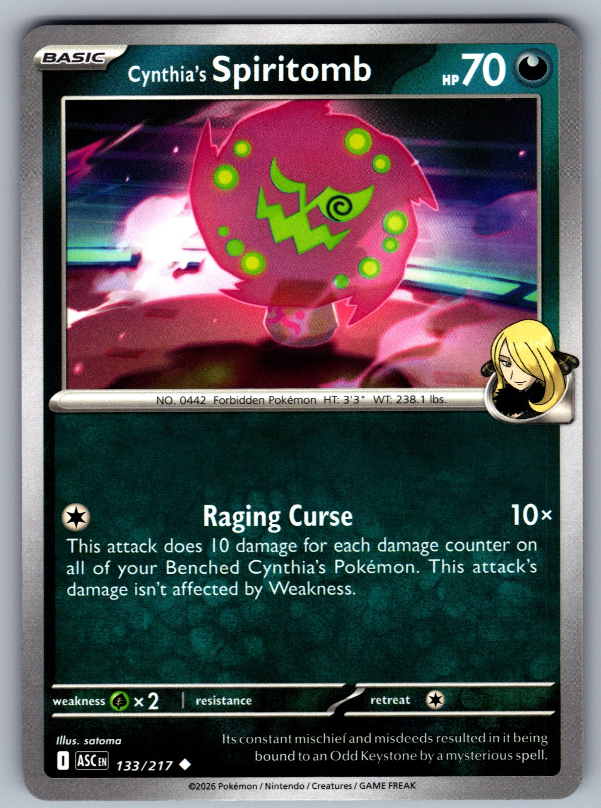 Cynthia's Spiritomb Uncommon ME: Ascended Heroes 133/217 NM 2026