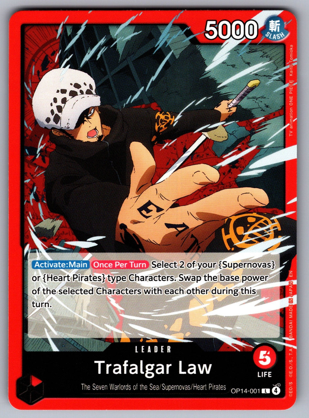 Trafalgar Law - L The Azure Sea's Seven OP14-001 NM 2026
