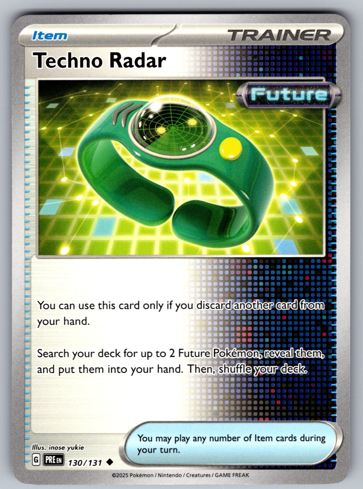 Techno Radar Uncommon SV: Prismatic Evolutions 130/131 NM 2025