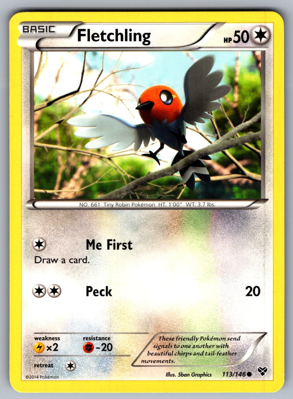 Fletchling Common XY Base Set 113/146 LP 2014