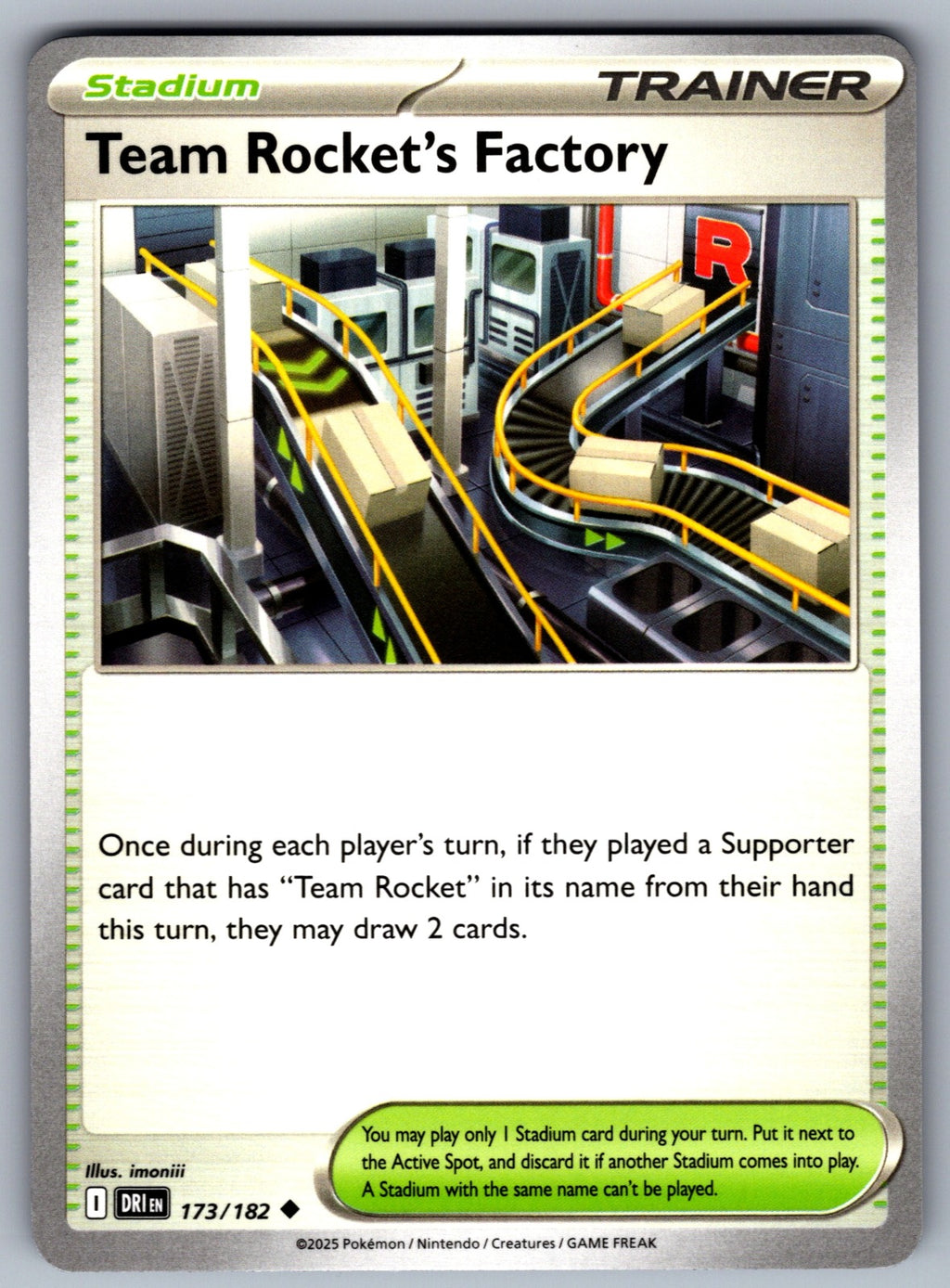 Team Rocket's Factory Uncommon SV10: Destined Rivals 173/182 NM 2025