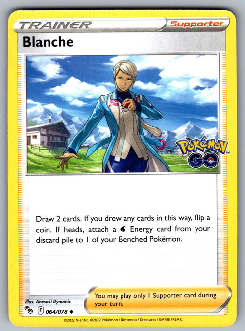 Blanche Uncommon Pokemon GO 064/078 NM 2022