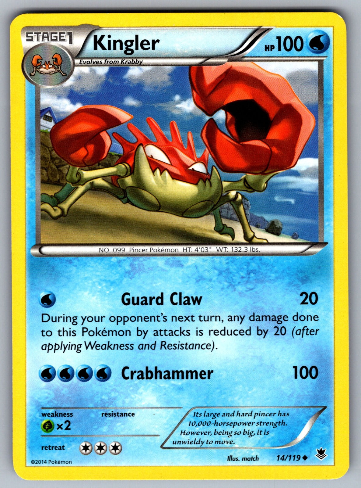 Kingler Uncommon XY - Phantom Forces 14/119 LP 2014
