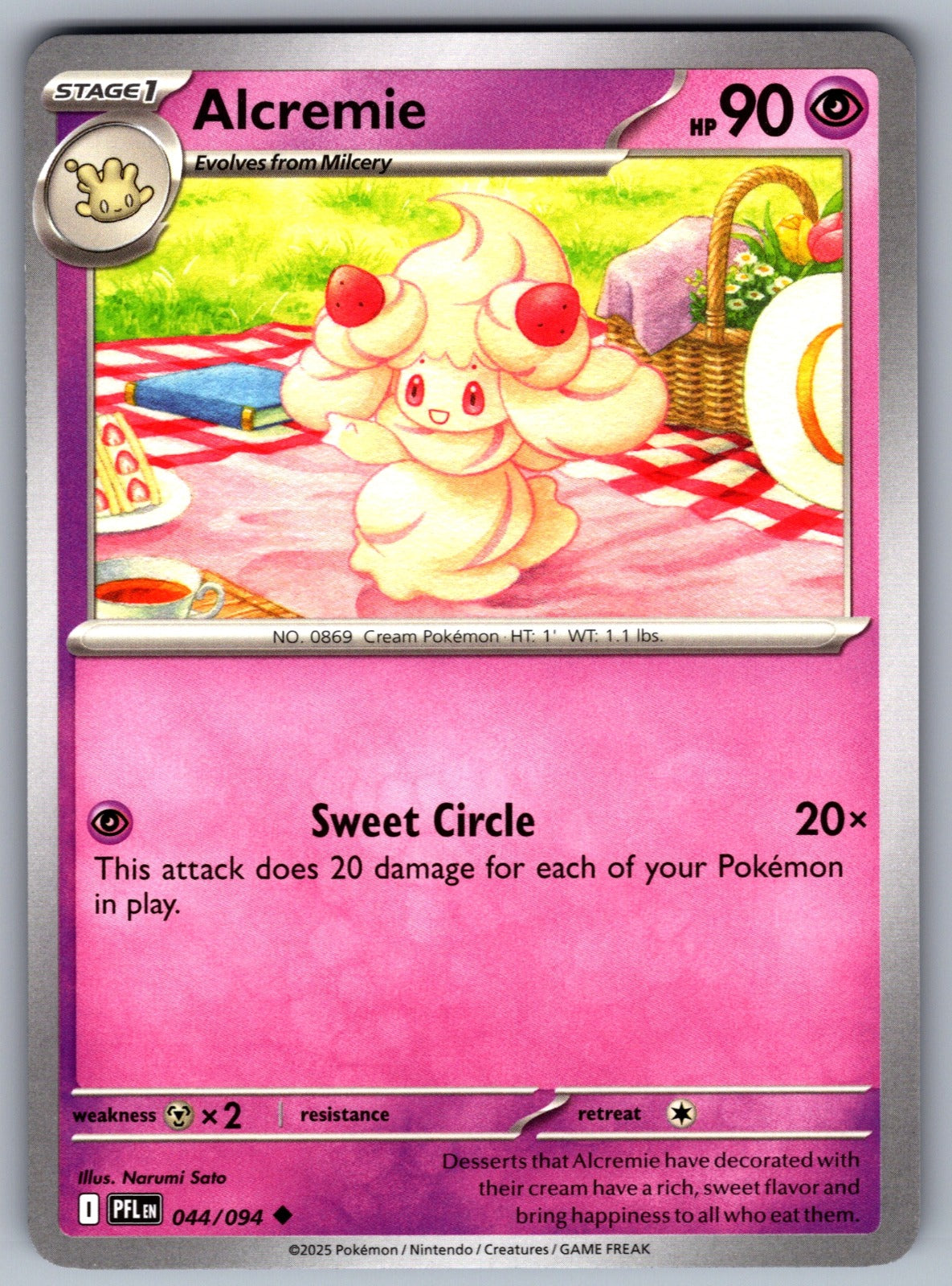 Alcremie Uncommon ME02: Phantasmal Flames 044/094 NM 2025