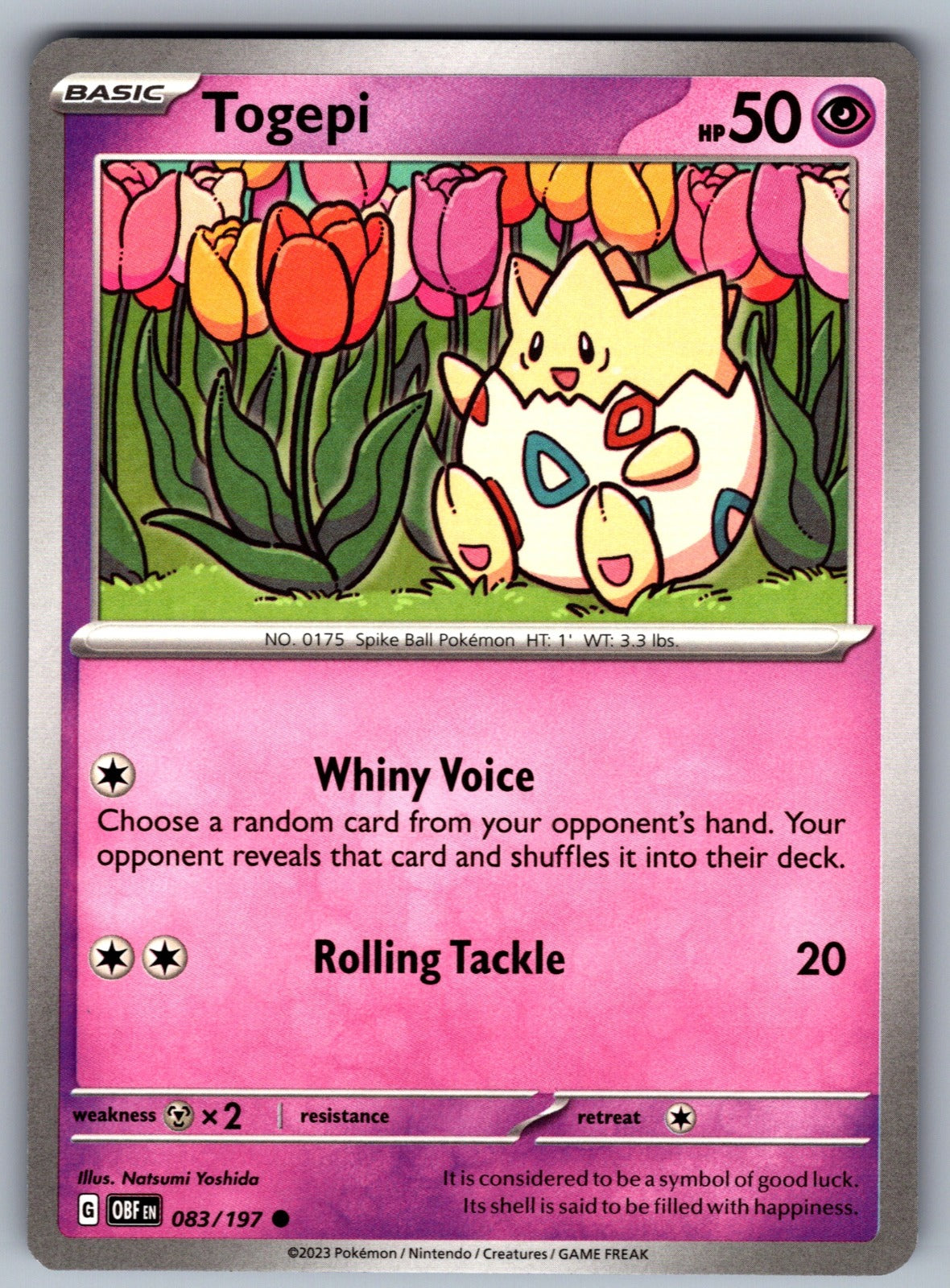 Togepi Common SV03: Obsidian Flames 083/197 NM 2023