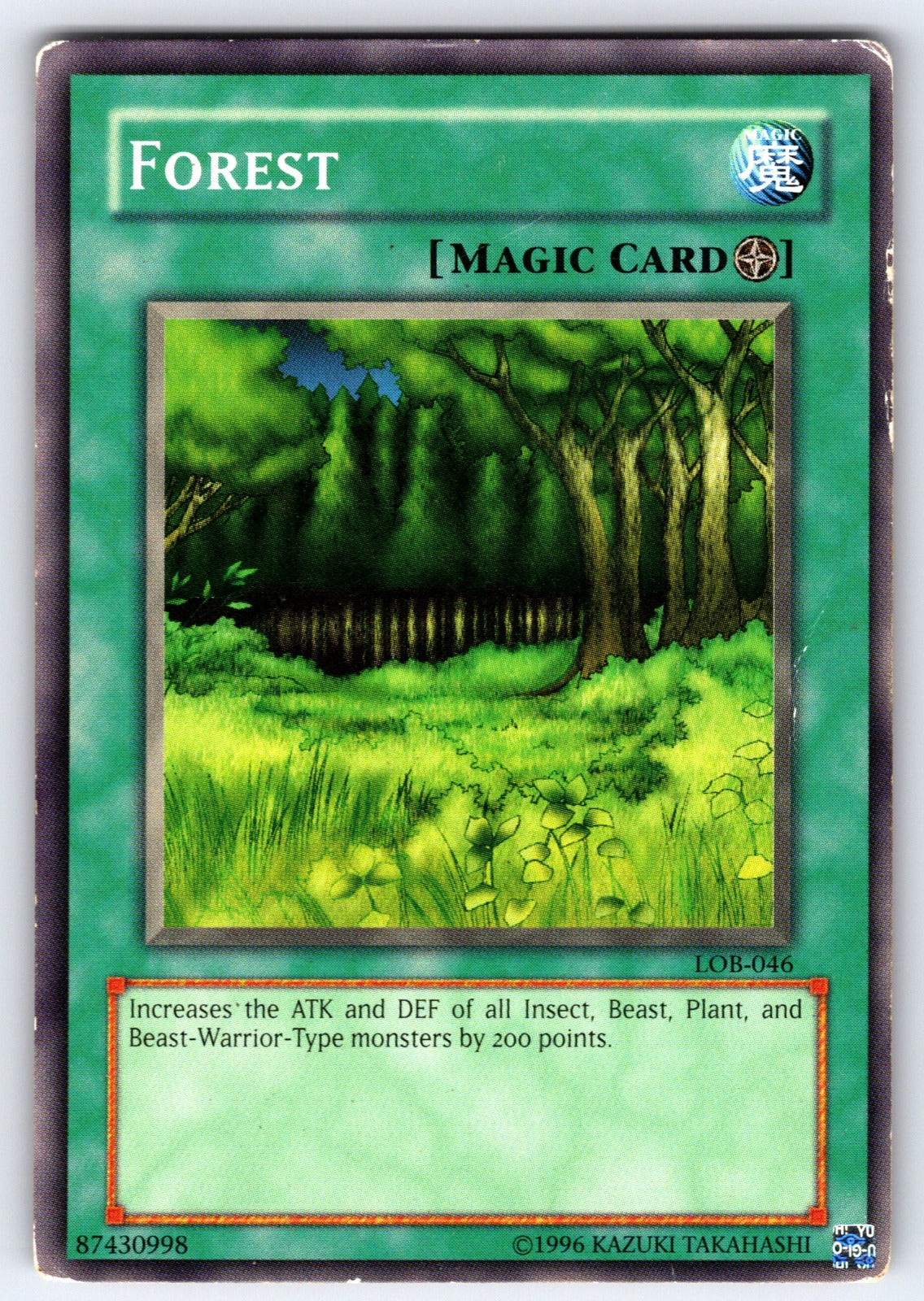 Forest Unlimited Common The Legend of Blue Eyes White Dragon LOB-046 HP 2002