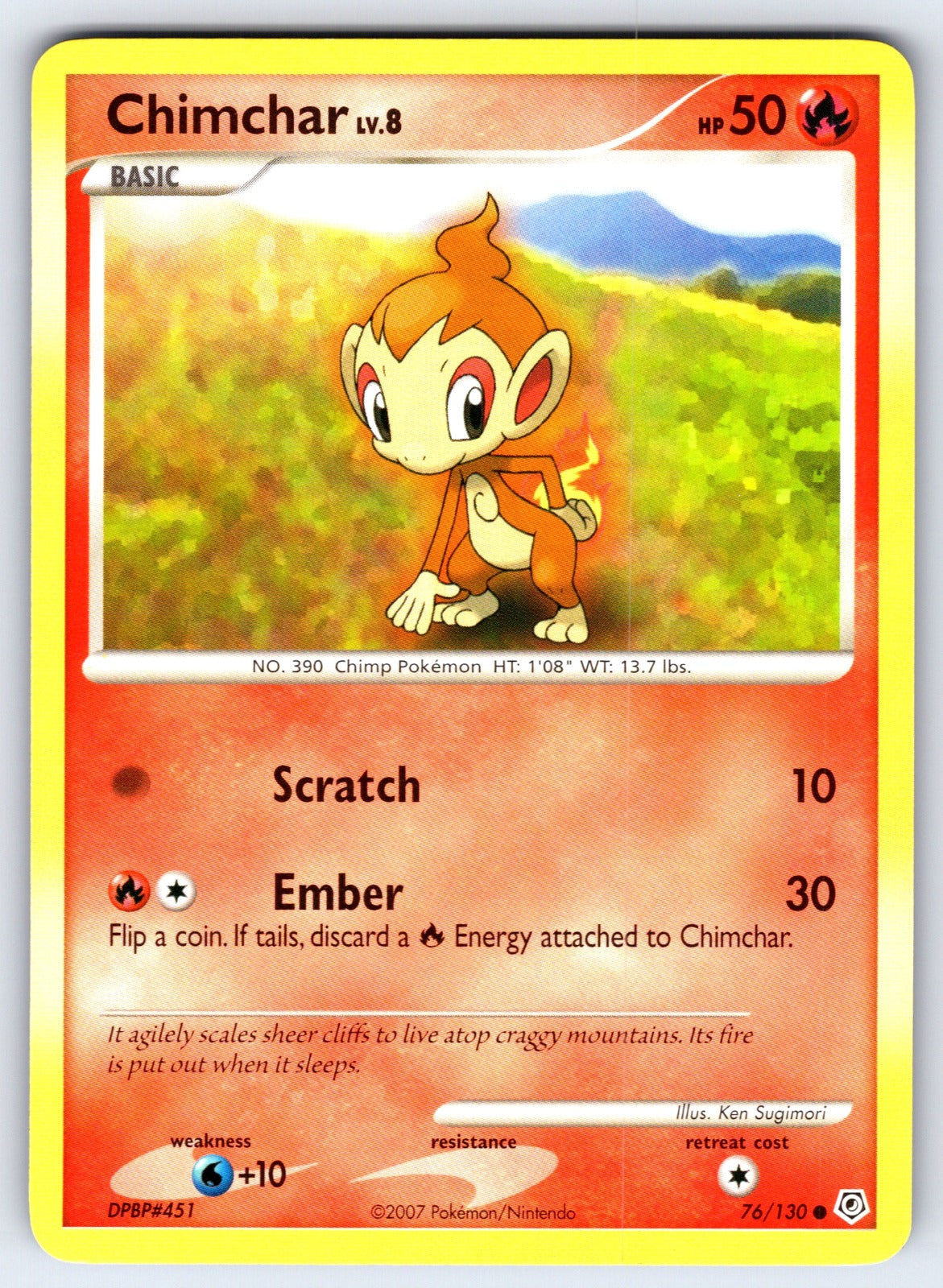 Chimchar Common Diamond and Pearl 76/130 LP 2007