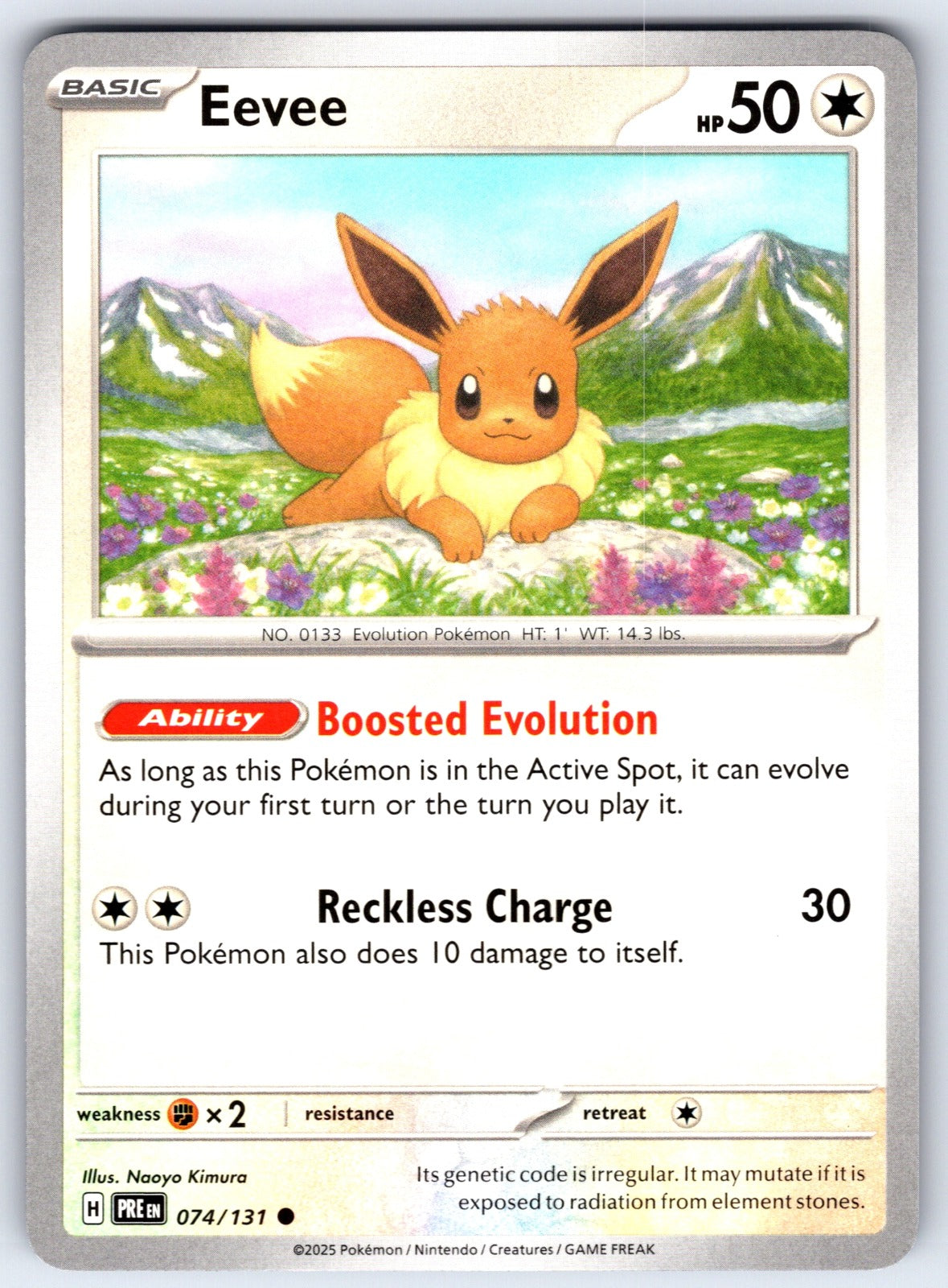 Eevee Common SV: Prismatic Evolutions 074/131 NM 2025
