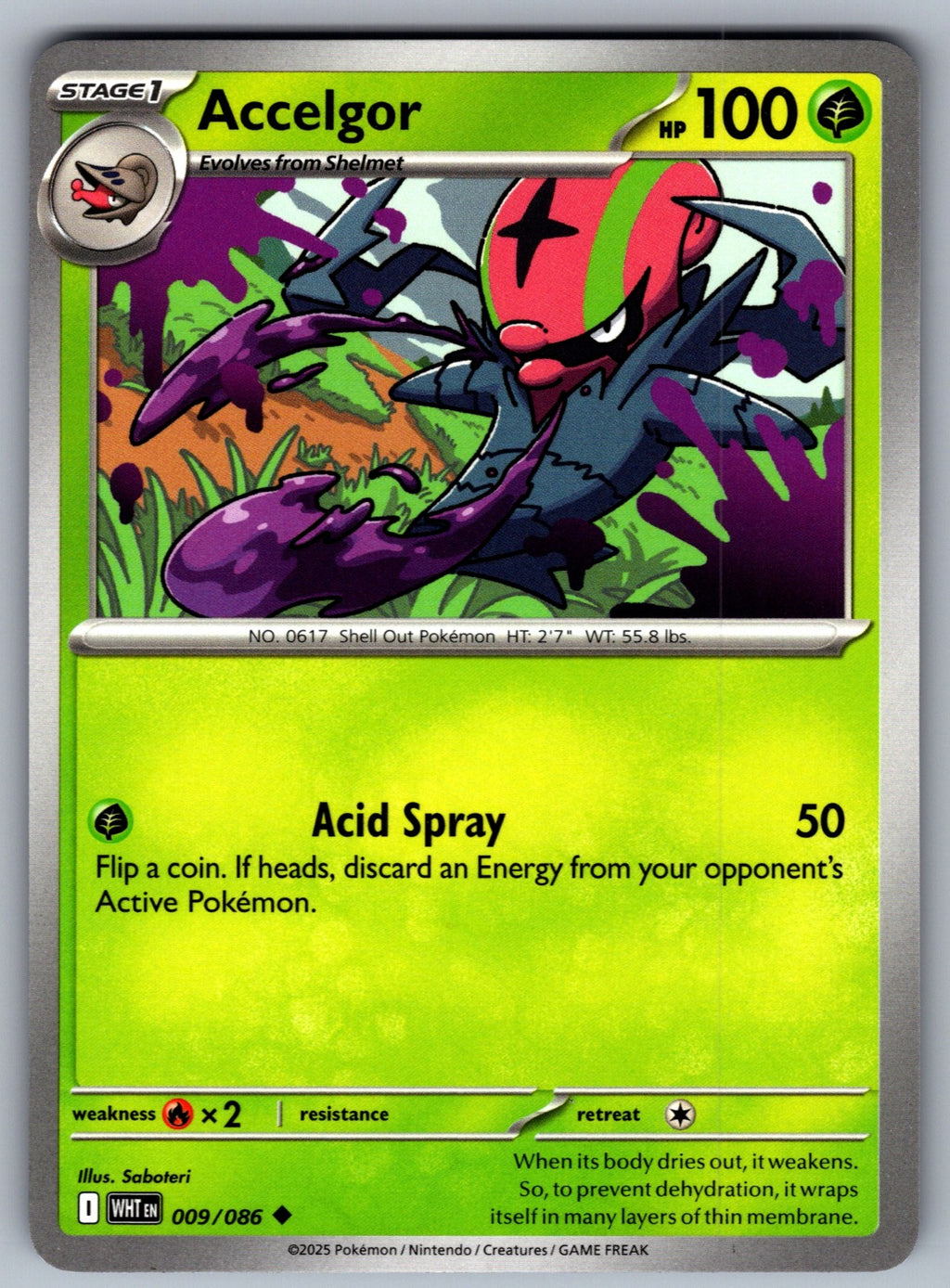 Accelgor Uncommon SV: White Flare 009/086 NM 2025