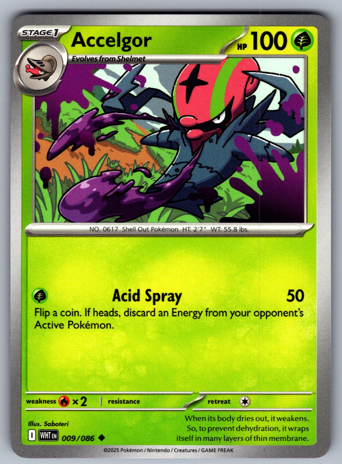 Accelgor Uncommon SV: White Flare 009/086 NM 2025