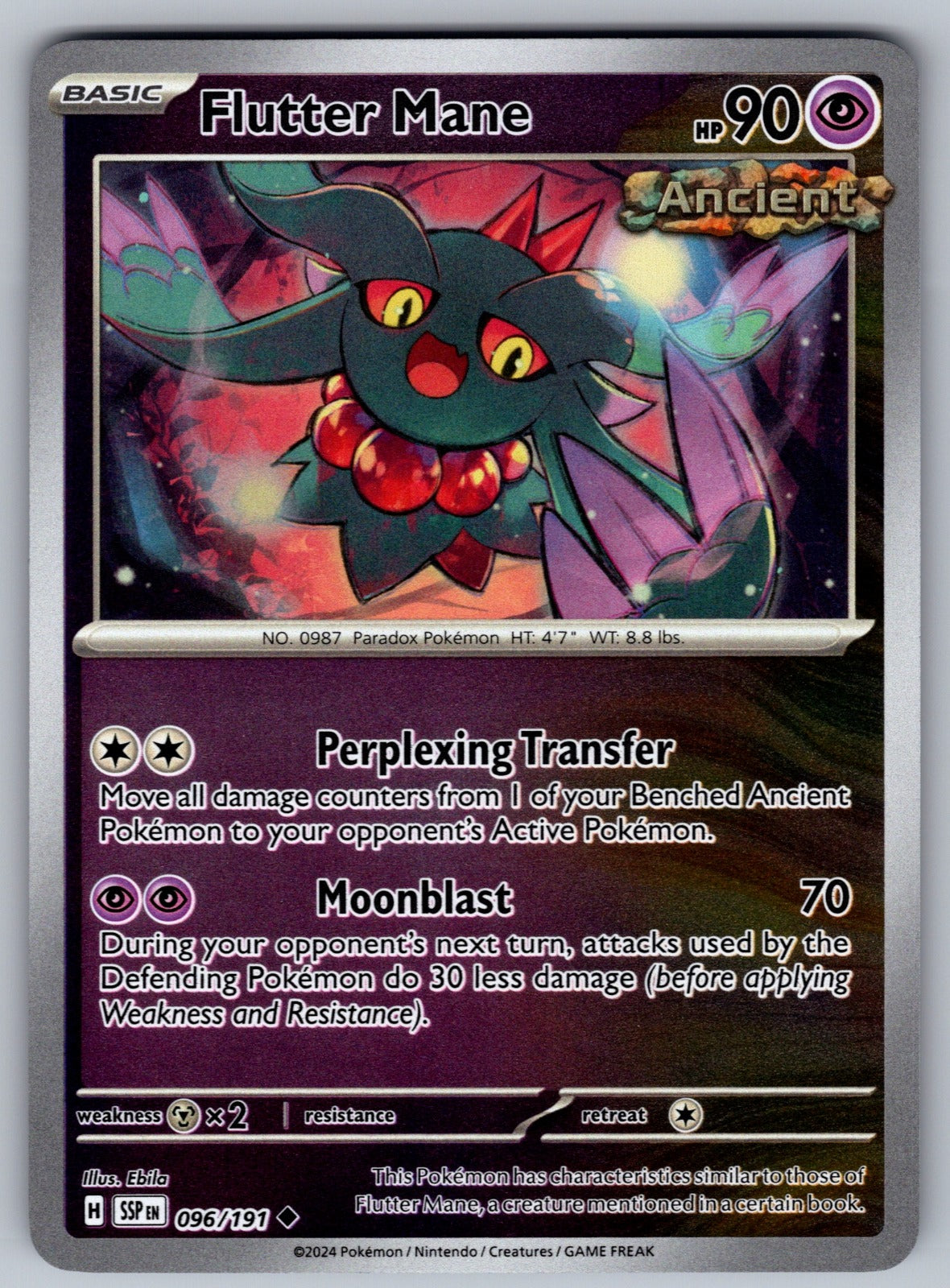 Flutter Mane Uncommon SV08: Surging Sparks 096/191 NM 2024