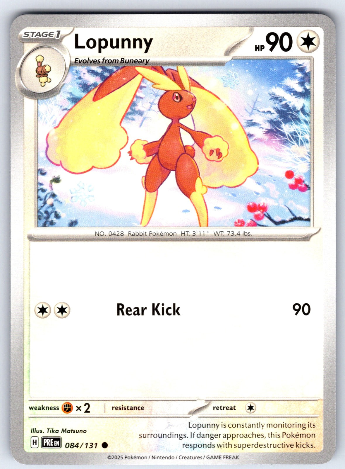 Lopunny Common SV: Prismatic Evolutions 084/131 NM 2025
