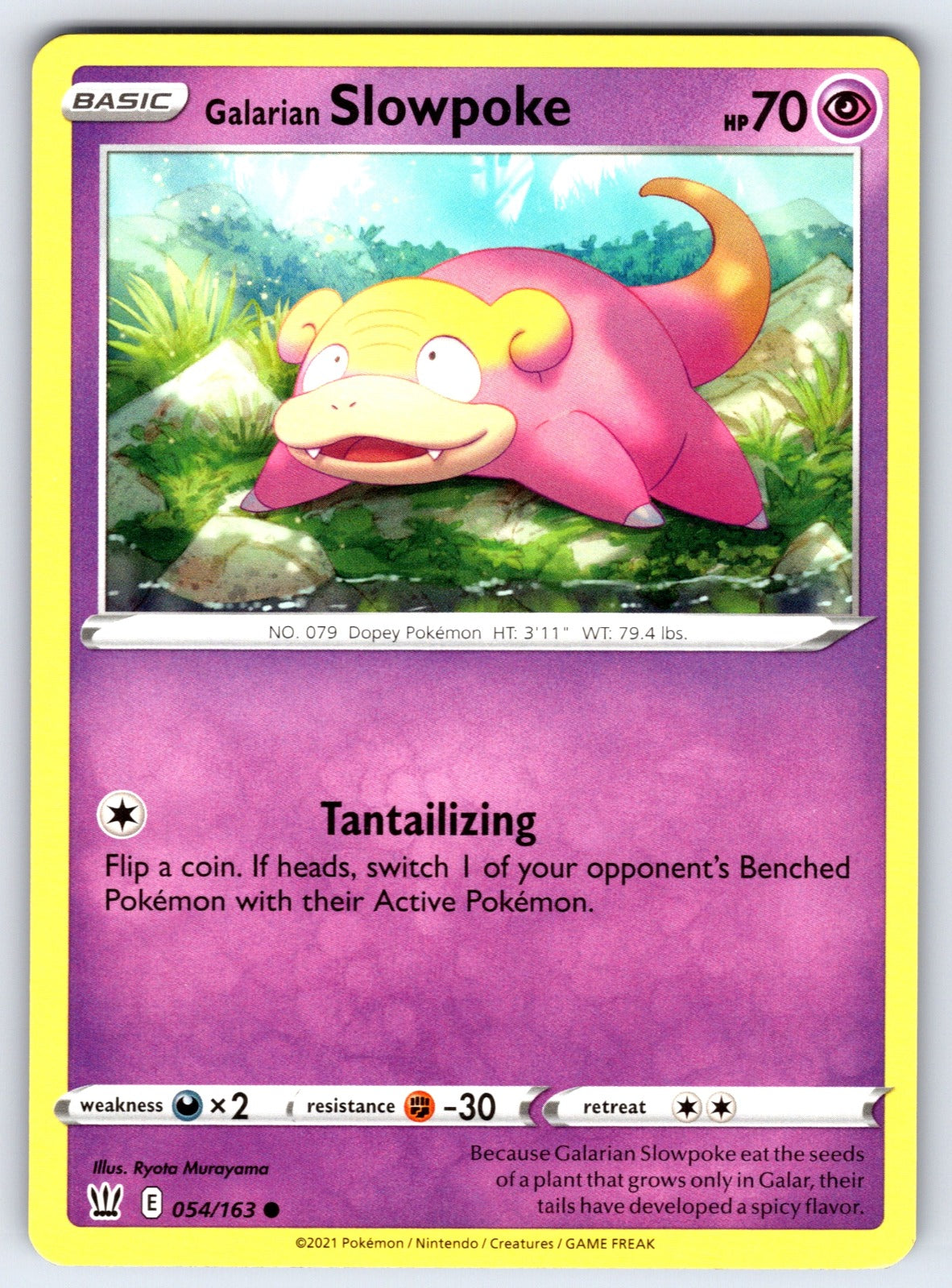 Galarian Slowpoke Common SWSH05: Battle Styles 054/163 LP 2021