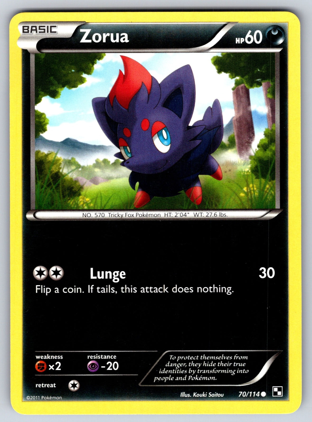 Zorua Common Black and White 70/114 LP 2011