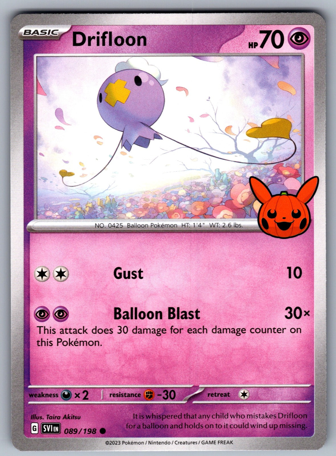 Drifloon Common Trick or Trade BOOster Bundle 2023 089/198 NM 2023