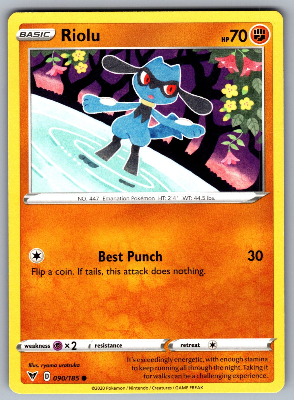 Riolu Common SWSH04: Vivid Voltage 090/185 NM 2020