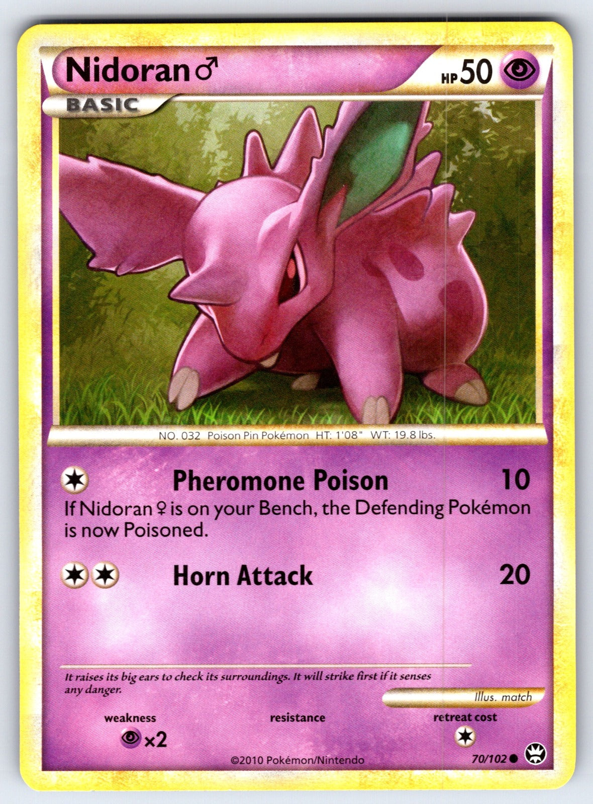 Nidoran M Common Triumphant 70/102 LP 2010