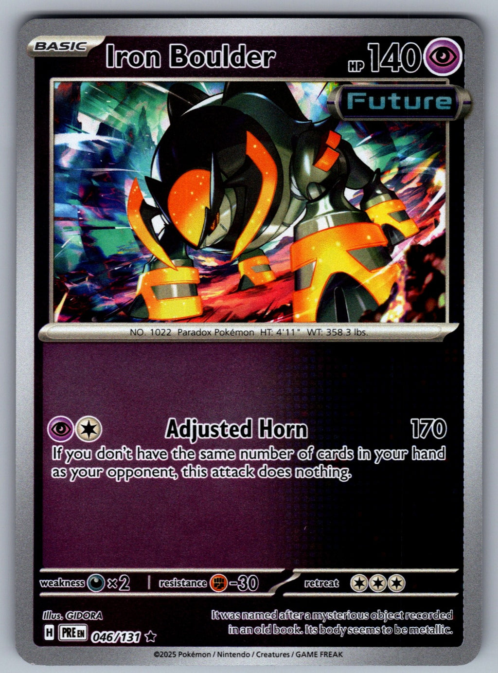 Iron Boulder Reverse Holo Rare SV07: Stellar Crown 071/142 NM 2024