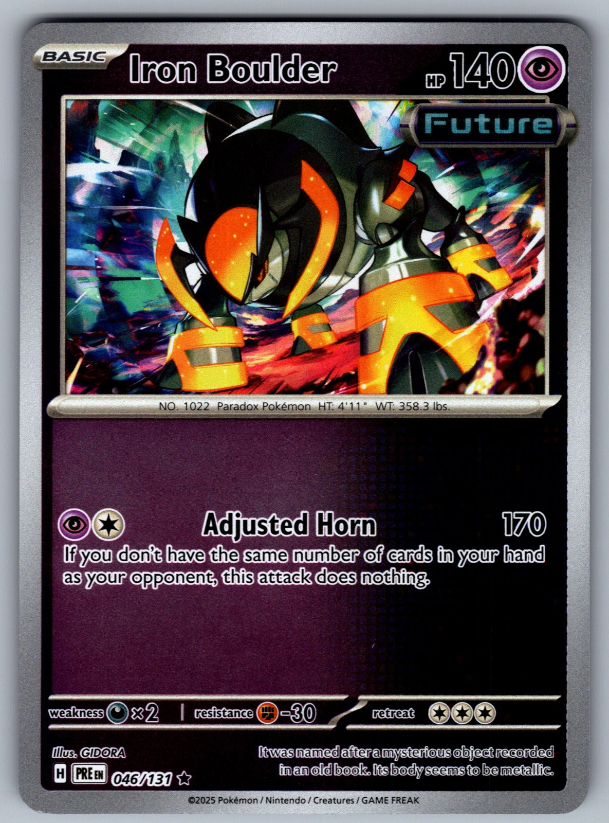 Iron Boulder Reverse Holo Rare SV07: Stellar Crown 071/142 NM 2024