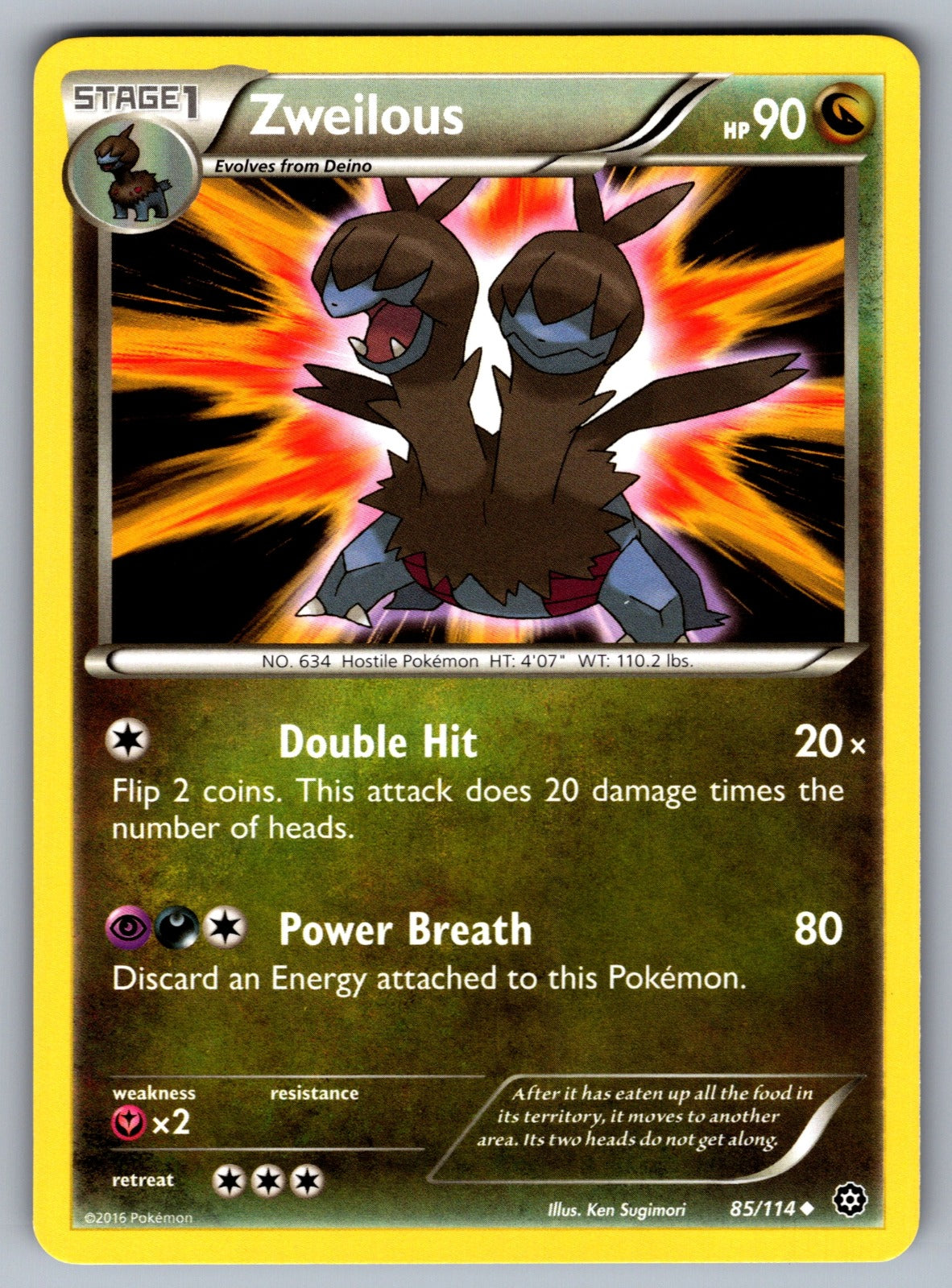 Zweilous Uncommon XY - Steam Siege 85/114 LP 2016