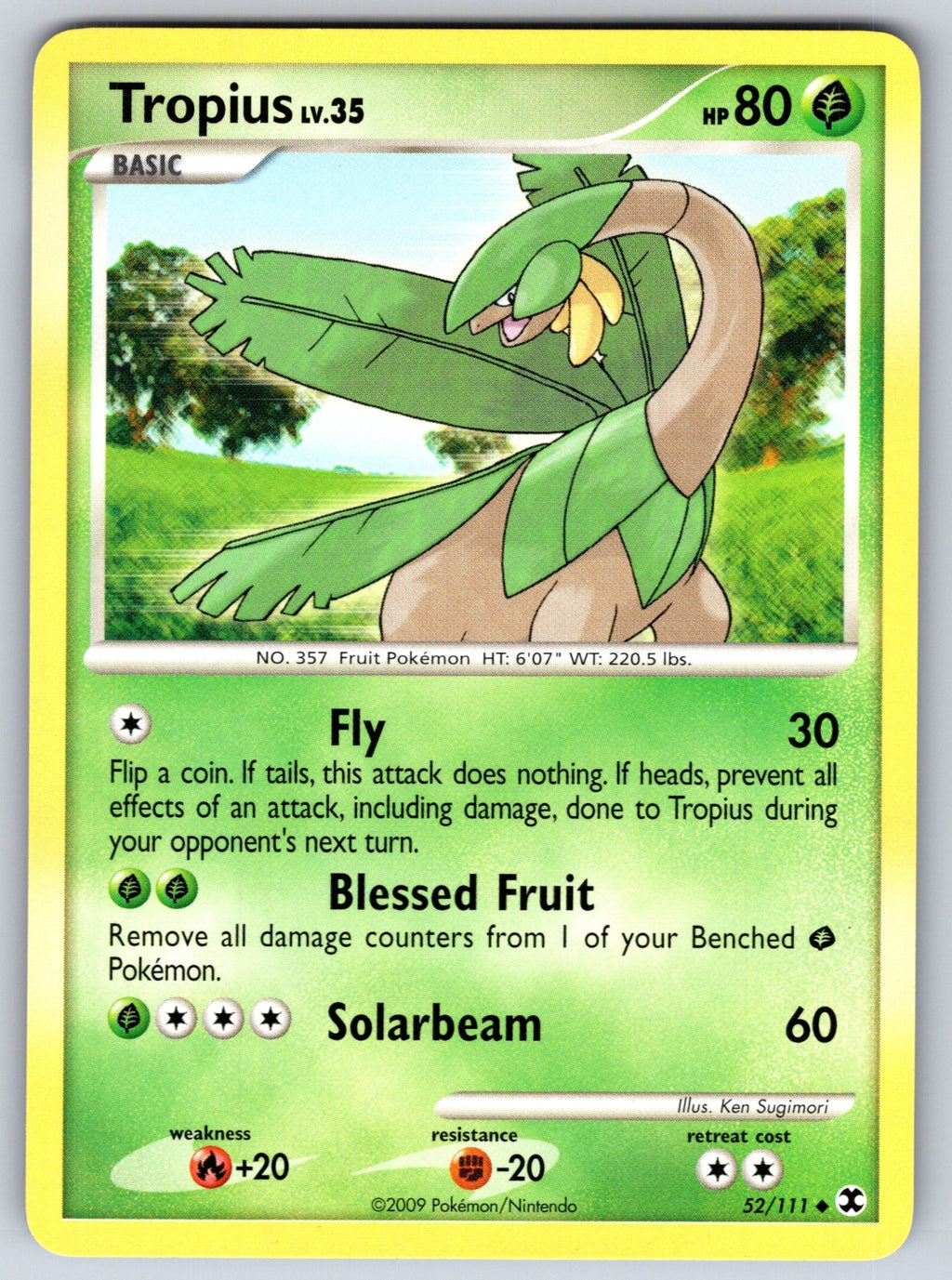 Tropius Uncommon Rising Rivals 52/111 LP 2009