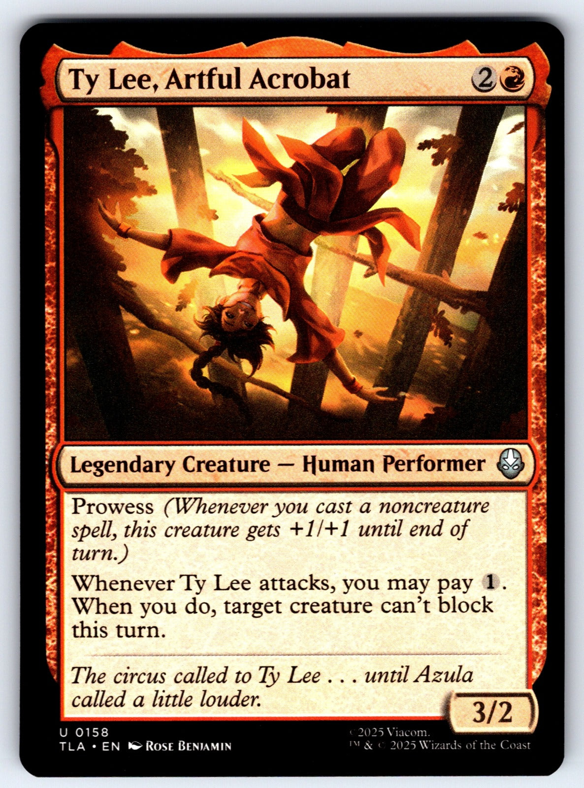 Ty Lee, Artful Acrobat U Avatar: The Last Airbender 158 NM 2025