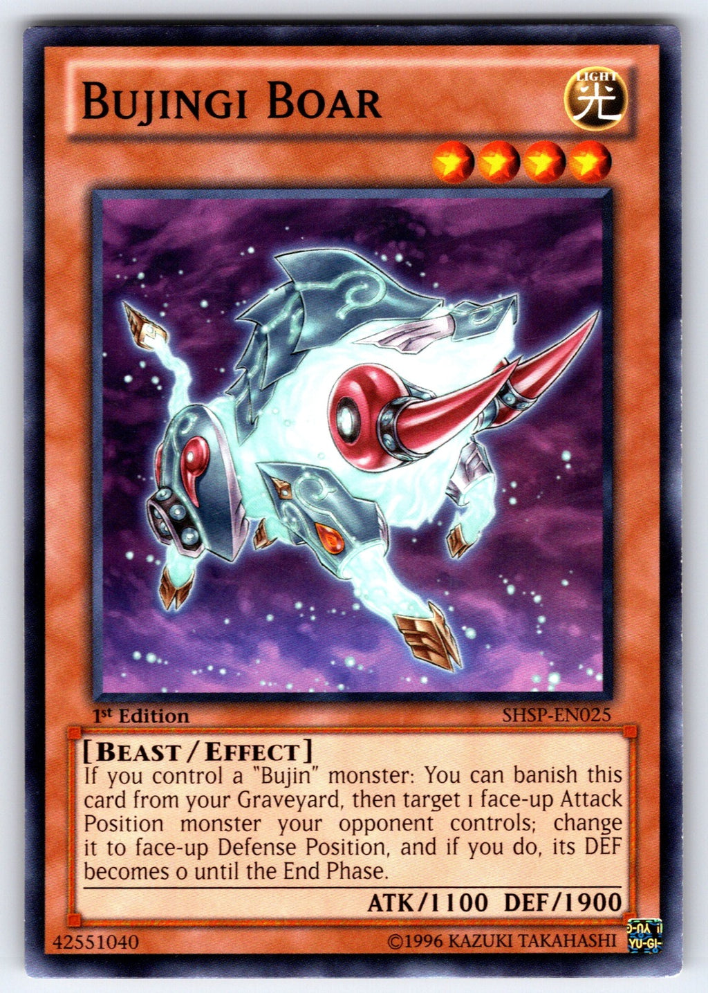 Bujingi Boar 1st Edition Common 2014 Mega-Tins Mega Pack MP14-EN147 LP 2014