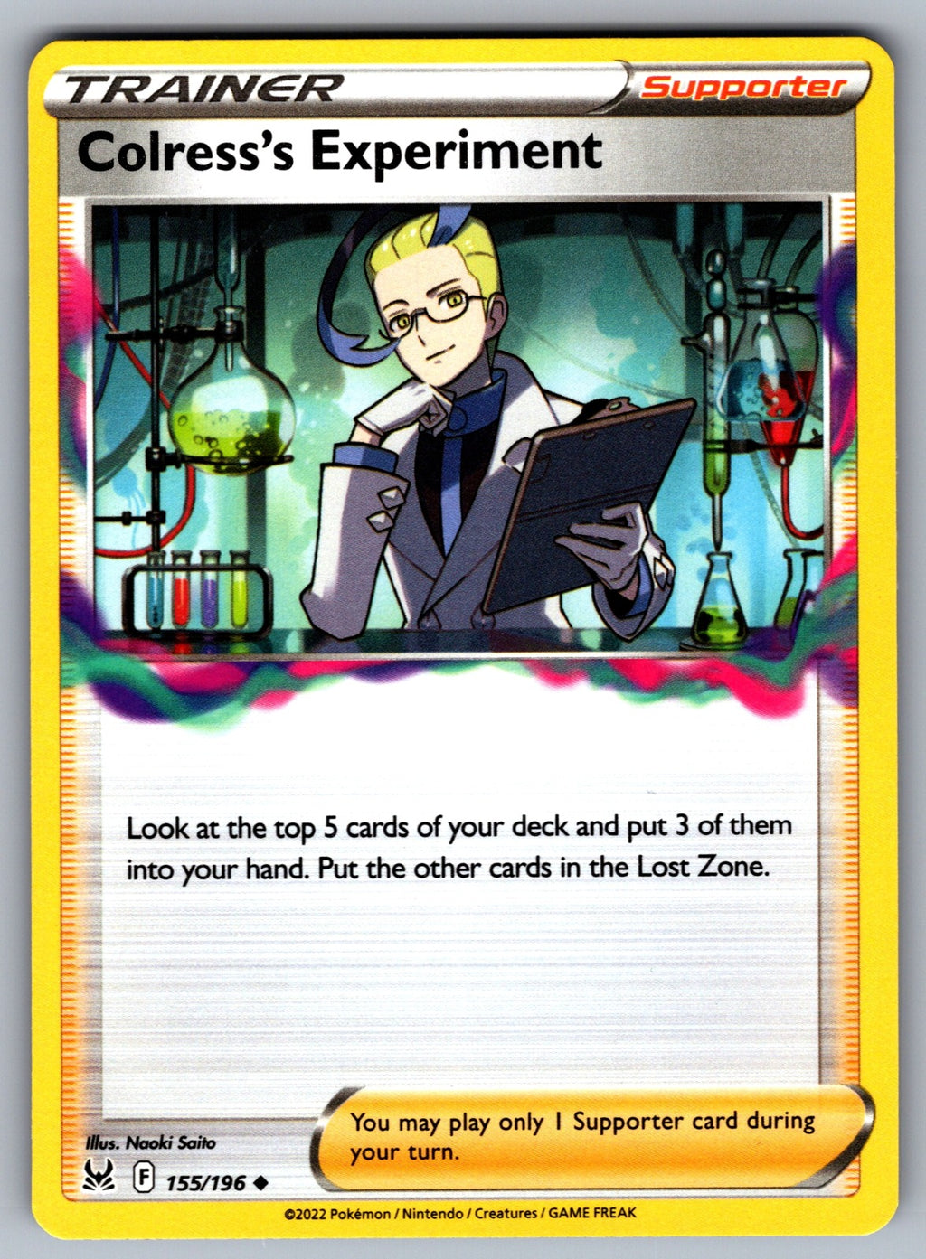 Colress's Experiment Uncommon SWSH11: Lost Origin 155/196 NM 2022