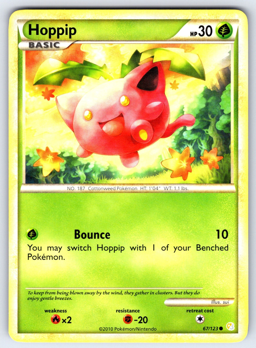 Hoppip Common HeartGold SoulSilver 67/123 LP 2010