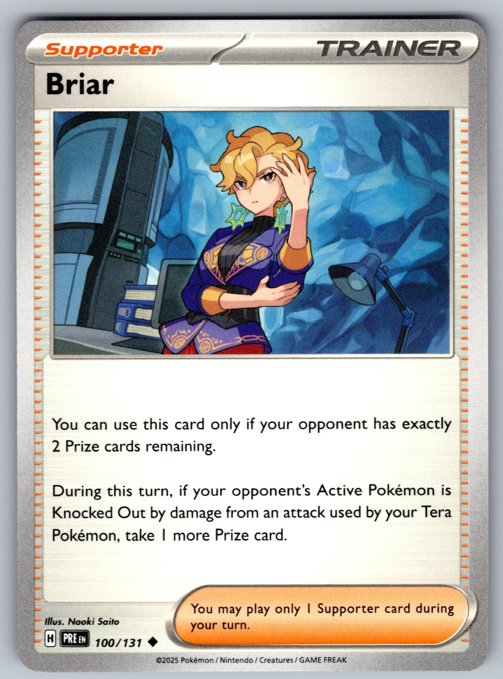 Briar Uncommon SV: Prismatic Evolutions 100/131 NM 2025