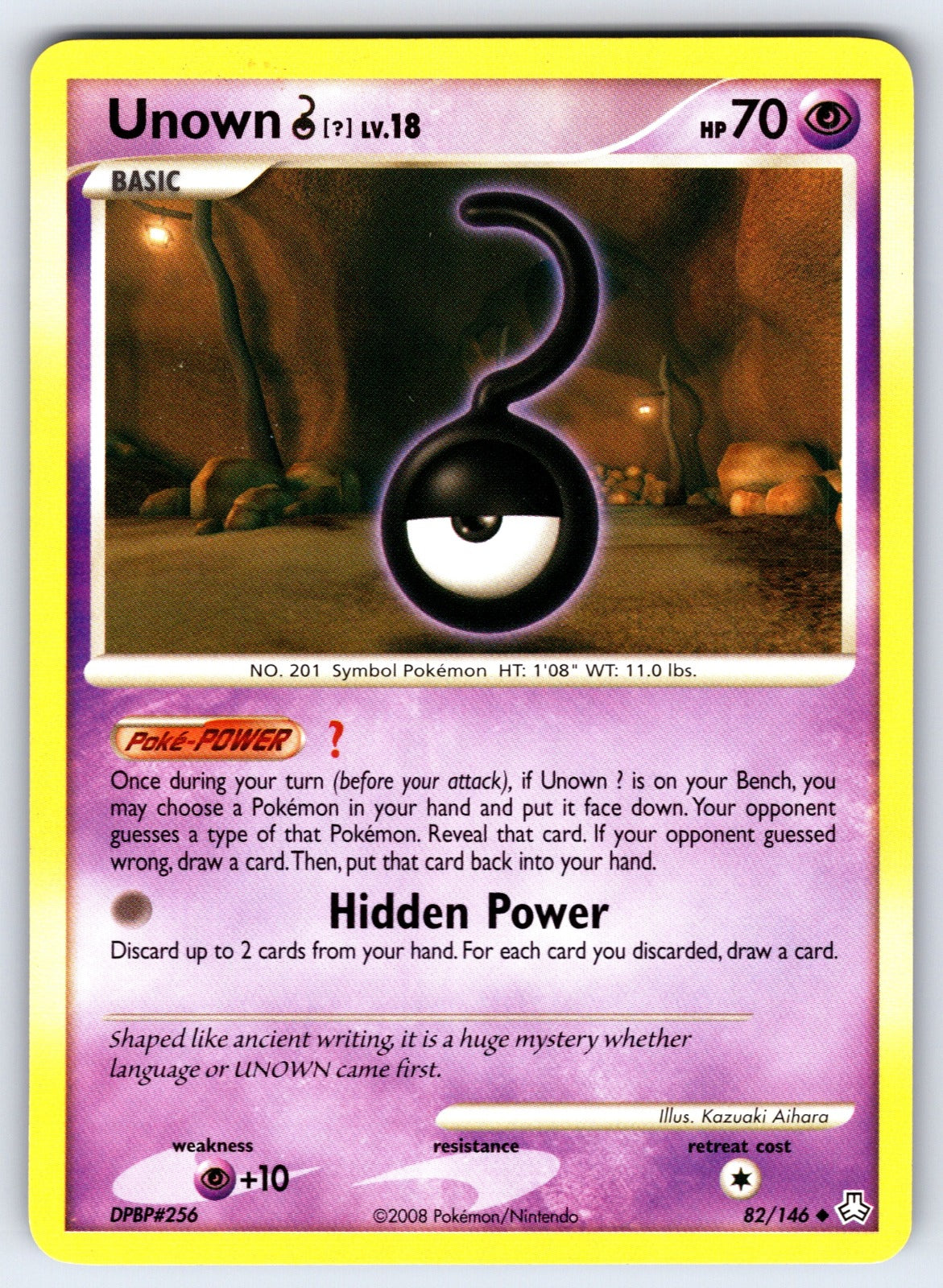 Unown (?) Uncommon Legends Awakened 82/146 LP 2008