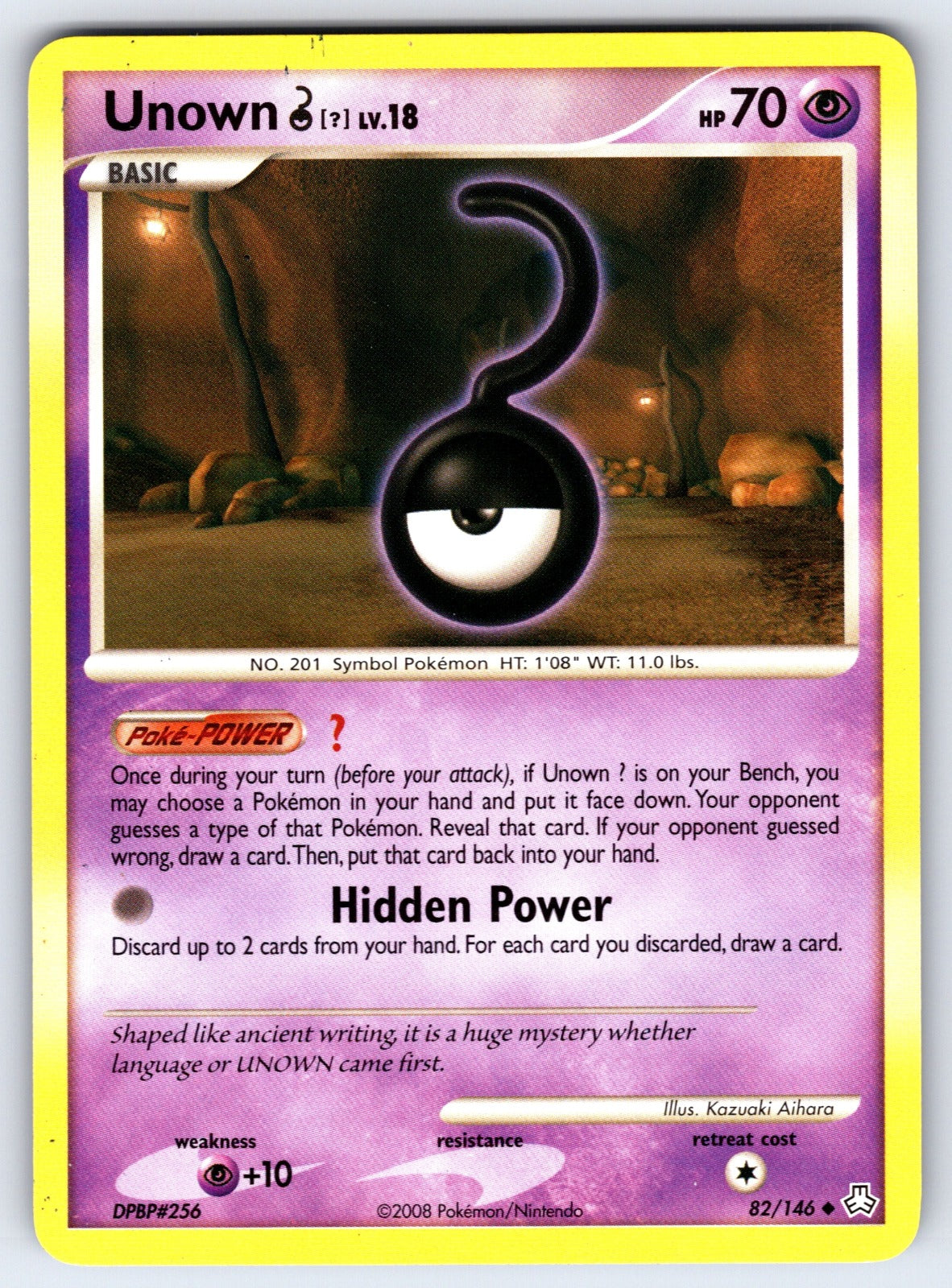 Unown (?) Uncommon Legends Awakened 82/146 LP 2008
