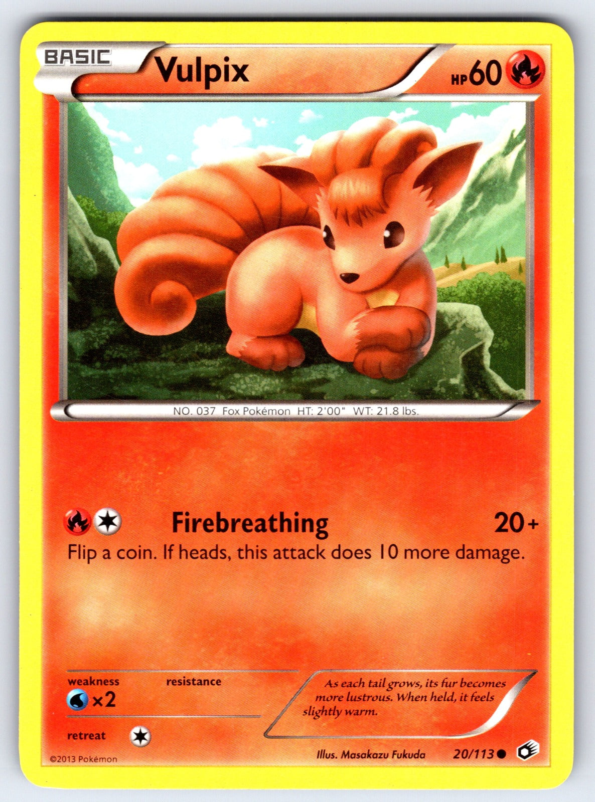 Vulpix Common Legendary Treasures 20/113 LP 2013