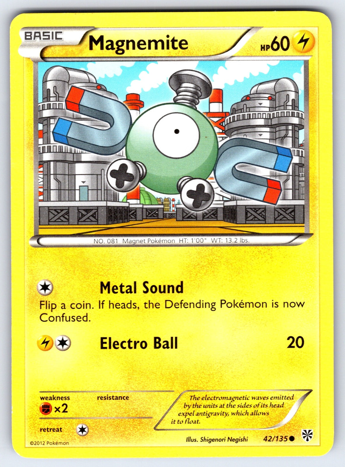 Magnemite (42) Common Plasma Storm 42/135 LP 2013