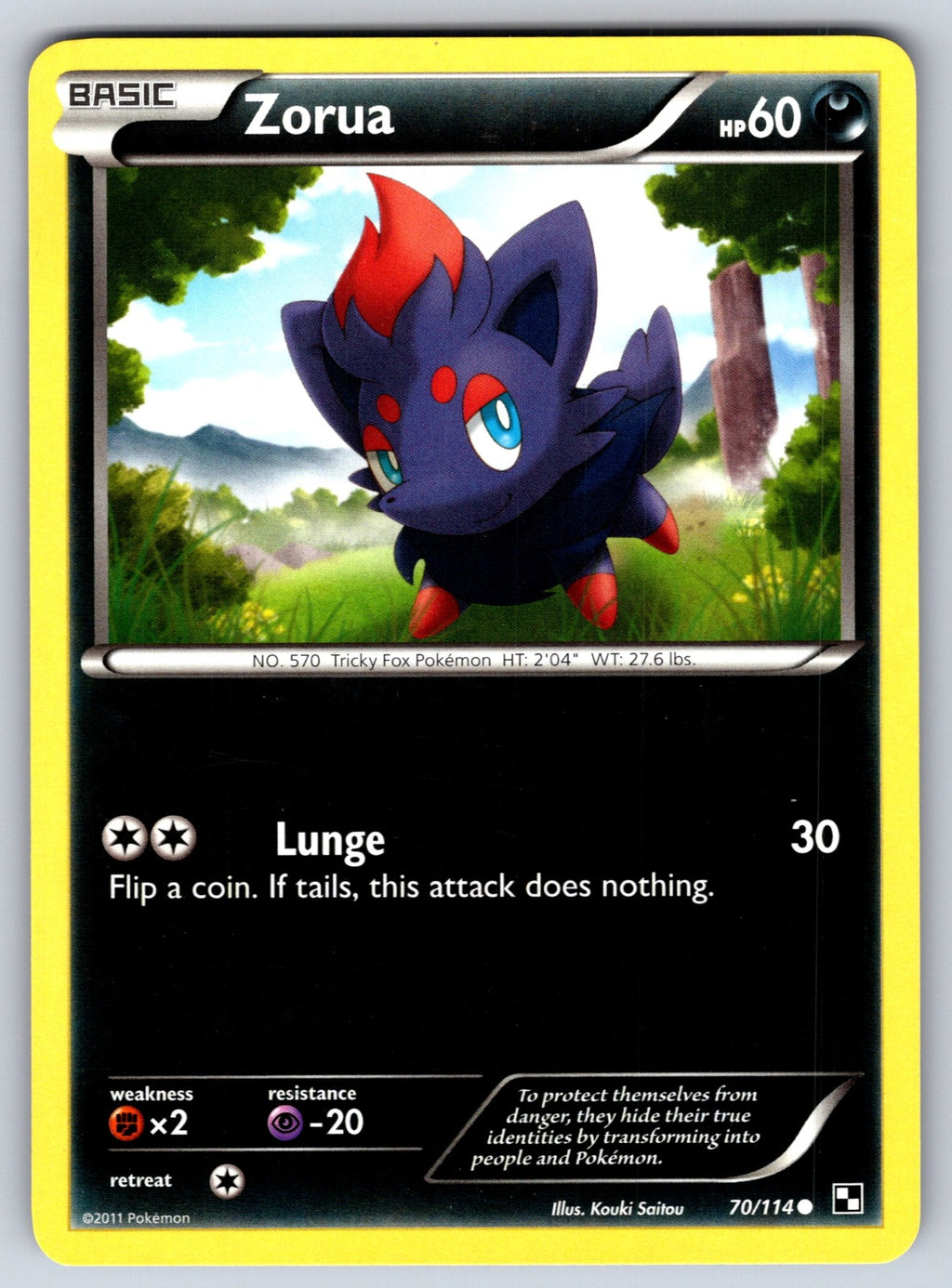 Zorua Common Black and White 70/114 LP 2011