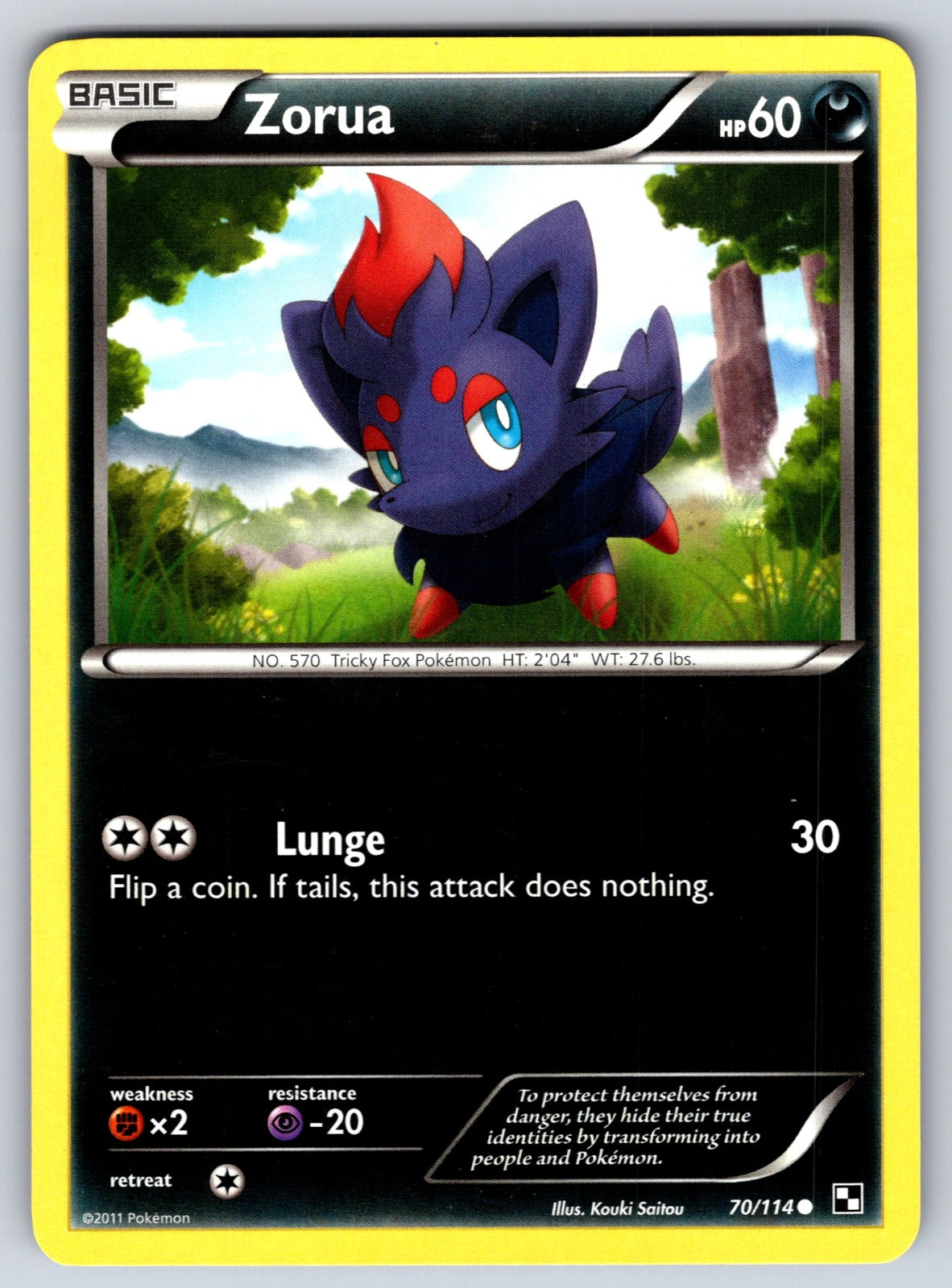 Zorua Common Black and White 70/114 LP 2011