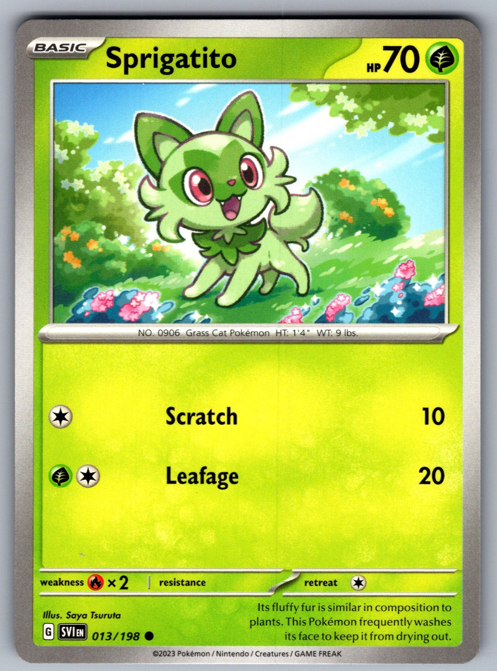 Sprigatito Common SV01: Scarlet & Violet Base Set 013/198 NM 2023