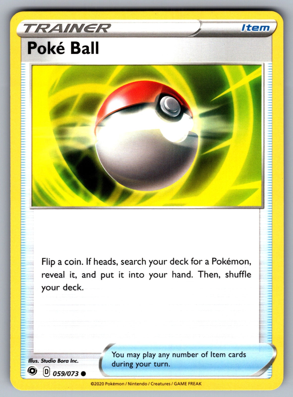 Poke Ball Common Champion's Path 59/73 NM 2020