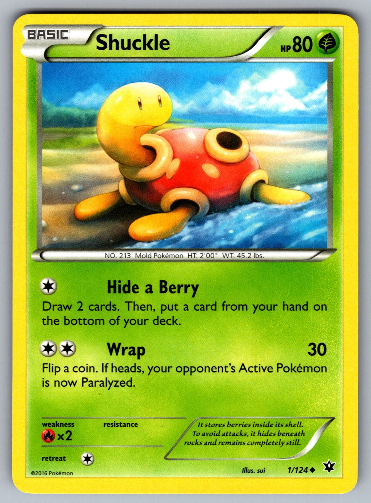 Shuckle Uncommon XY - Fates Collide 1/124 LP 2016
