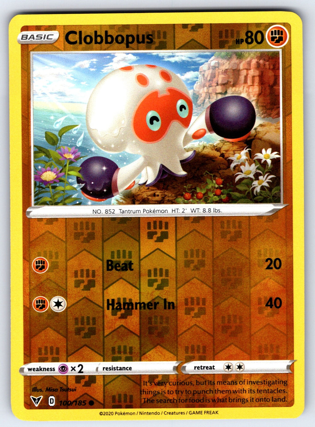 Clobbopus Reverse Holo Common SWSH04: Vivid Voltage 100/185 NM 2020