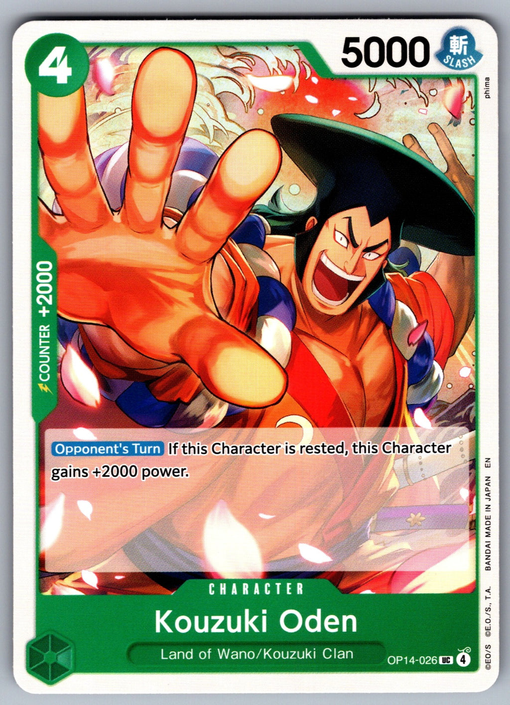 Kouzuki Oden UC The Azure Sea's Seven Release Event Cards OP14-026 NM 2026